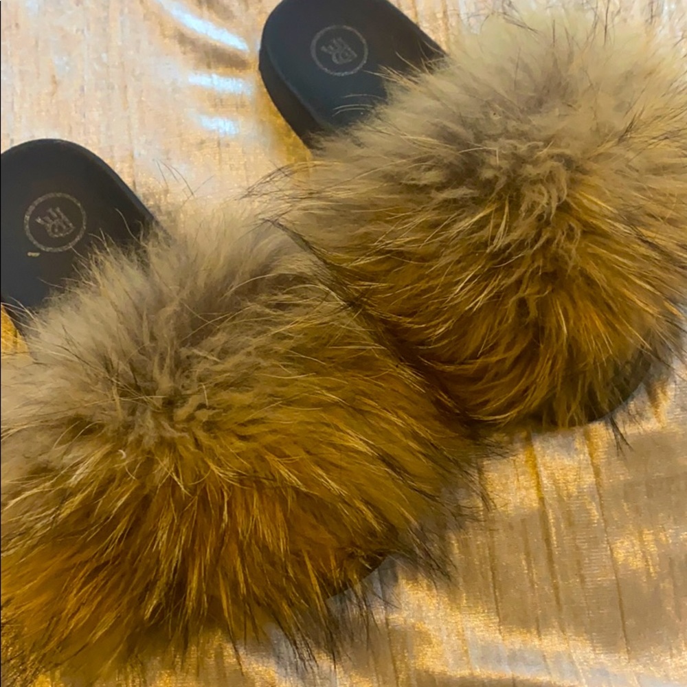 Real Raccoon Fur slides